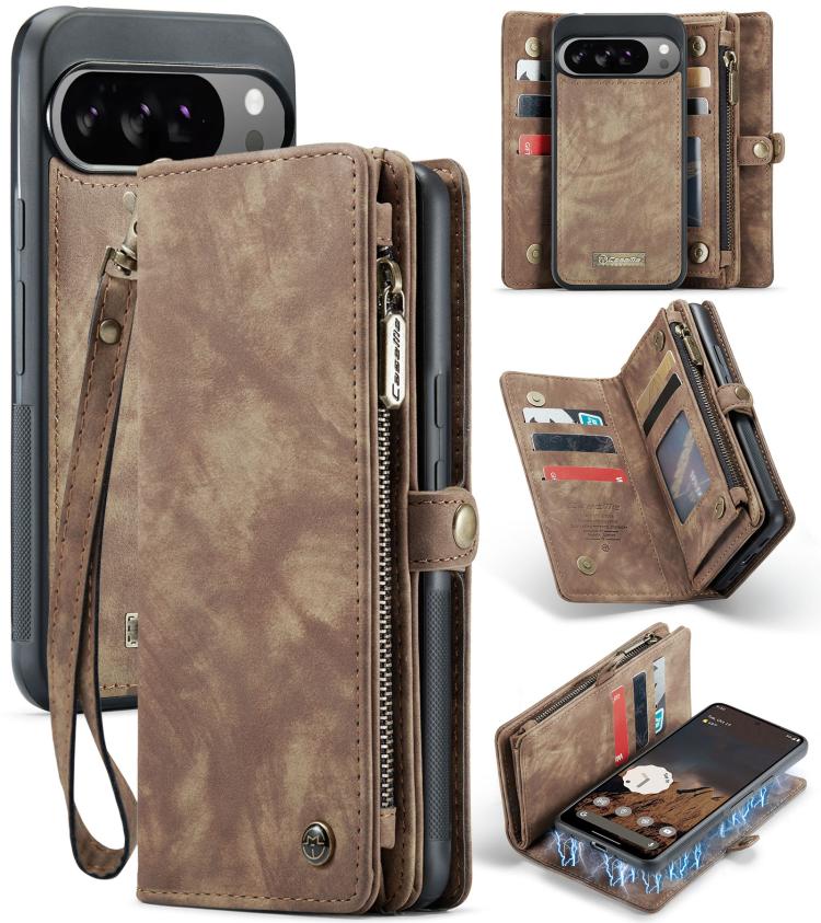E-shop WALLET Ochranný kryt s peňaženkou 2v1 pre Google Pixel 10 Pro XL hnedý