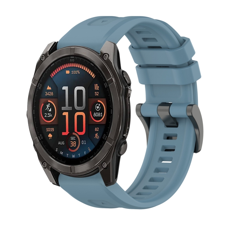 E-shop SILICONE Vymeniteľný remienok pre Garmin Fenix 8 51mm modrý-šedý