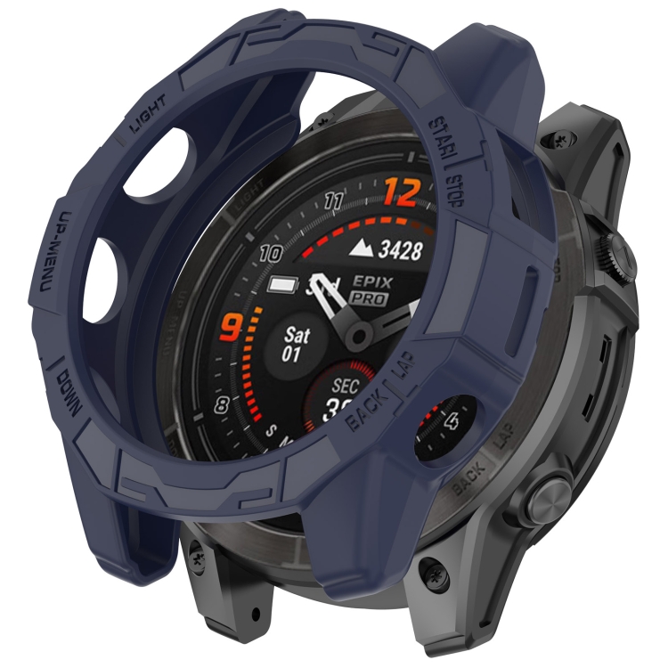 E-shop TPU HALF COVER Kryt pre Garmin Fenix E 47mm tmavomodrý