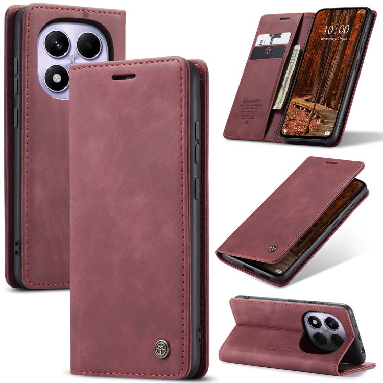 E-shop CASEME Flipové puzdro pre Xiaomi Redmi Note 14 Pro červené
