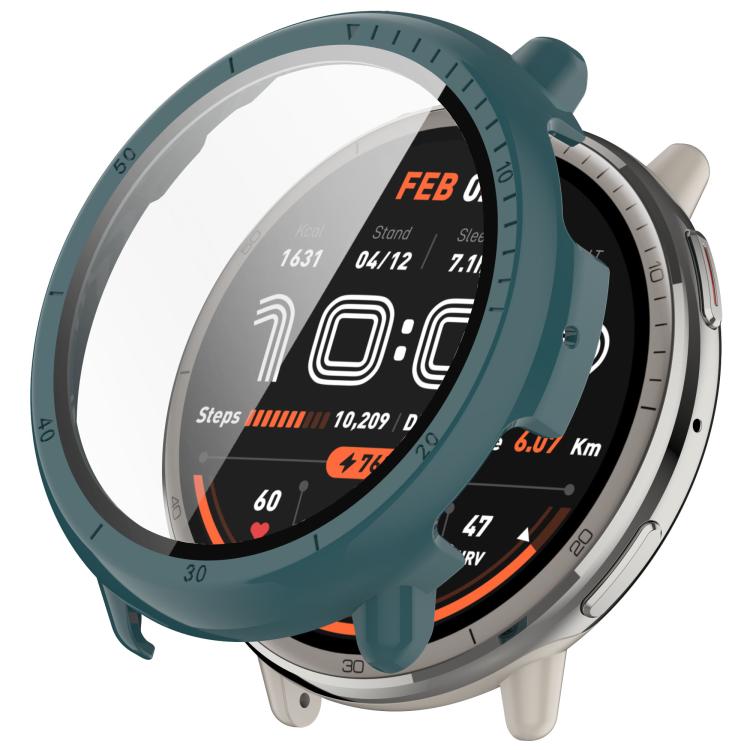 E-shop PC FULL COVER Plastový kryt so sklom pre Amazfit Active 2 zelený