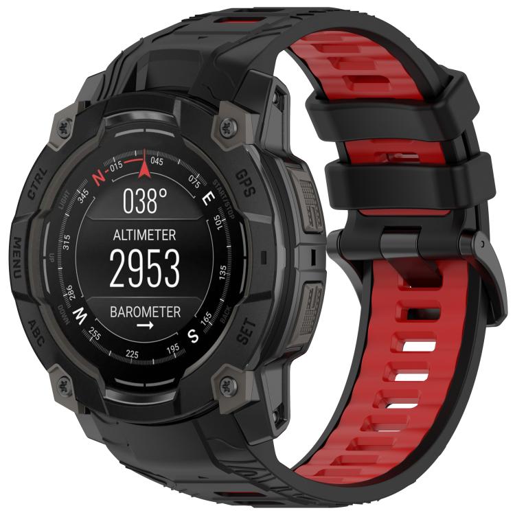 E-shop SPORTY Vymeniteľný silikónový remienok Garmin Instinct 3 45mm BLACK RED