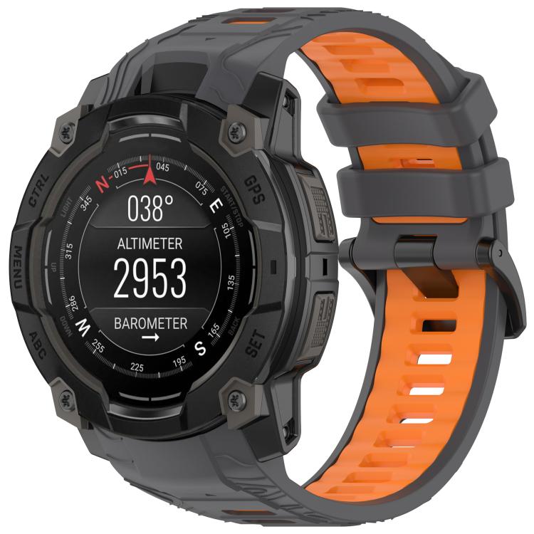 E-shop SPORTY Vymeniteľný silikónový remienok Garmin Instinct 3 45mm GRAY ORANGE
