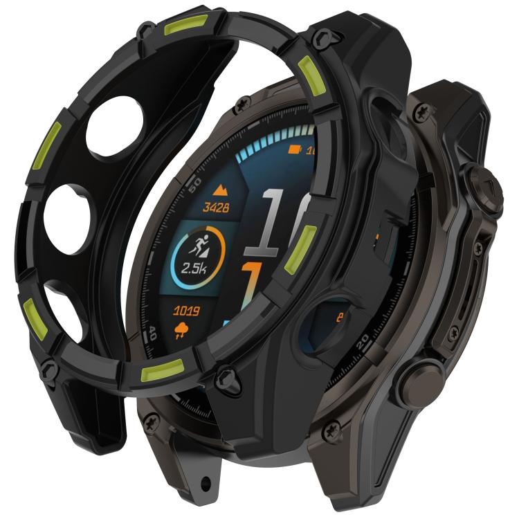 E-shop TPU HALF COVER Kryt pre Garmin Tactix 8 AMOLED 51mm čierno-zelený