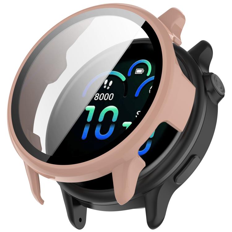 E-shop PC FULL COVER Plastový kryt so sklom pre Garmin Vivoactive 6 ružový
