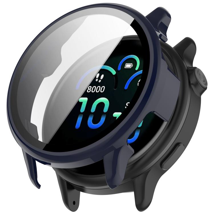 E-shop PC FULL COVER Plastový kryt so sklom pre Garmin Vivoactive 6 modrý
