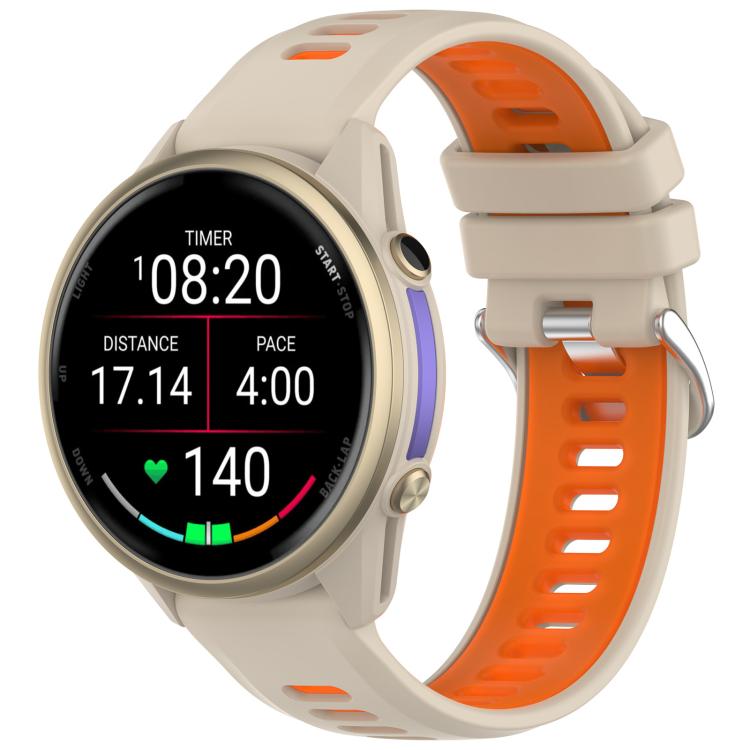 E-shop SPORTY Vymeniteľný silikónový remienok Garmin Forerunner 970 šedo-oranžový