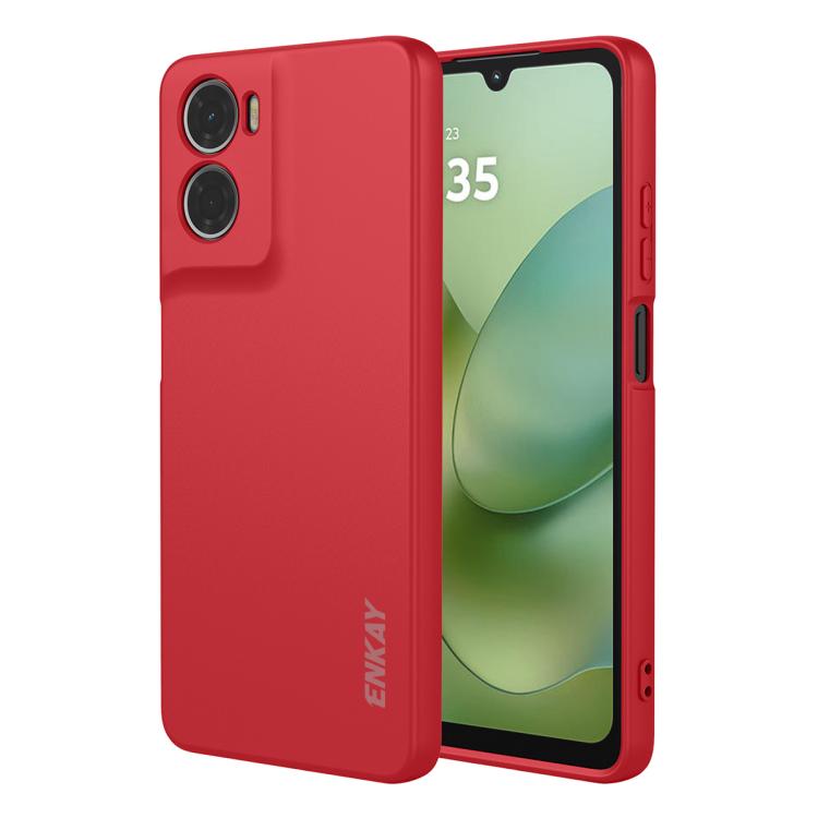 E-shop ENKAY RUBBER Ochranný obal pre Motorola Moto G06 / G06 Power červený