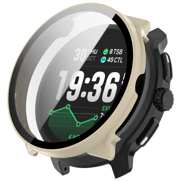 E-shop PC FULL COVER Plastový kryt so sklom pre Suunto Race 2 IVORY