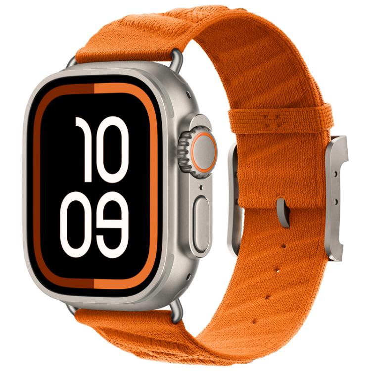 E-shop TWILL BAND Nylonový remienok pre Apple Watch 38 / 40 / 41 / Apple Watch 10 / 11 42mm oranžový