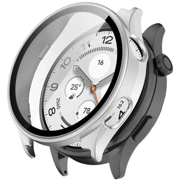 E-shop PC FULL COVER Plastový kryt so sklom pre Xiaomi Watch 5 strieborný