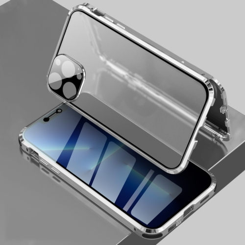 E-shop Magnetický obal 360 Apple iPhone 13 Pro Max strieborný