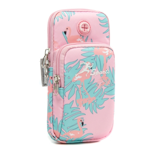 E-shop SUMMER Univerzálne športové puzdro na mobil s uhlopriečkou do 5,5" FLAMINGO