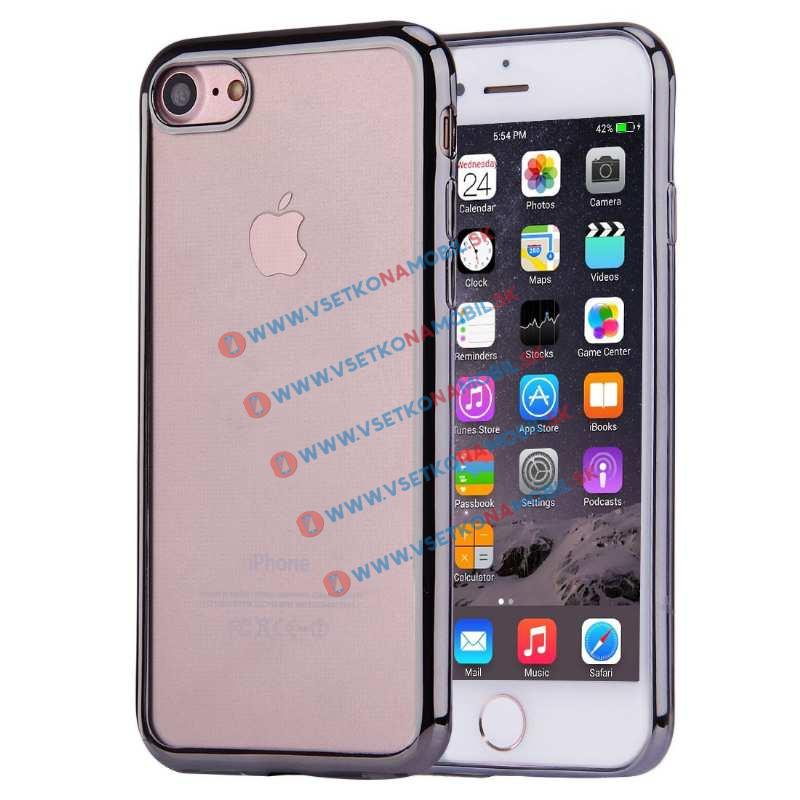 E-shop Ochranný kryt pre Apple iPhone 7 / iPhone 8 METALLIC čierny