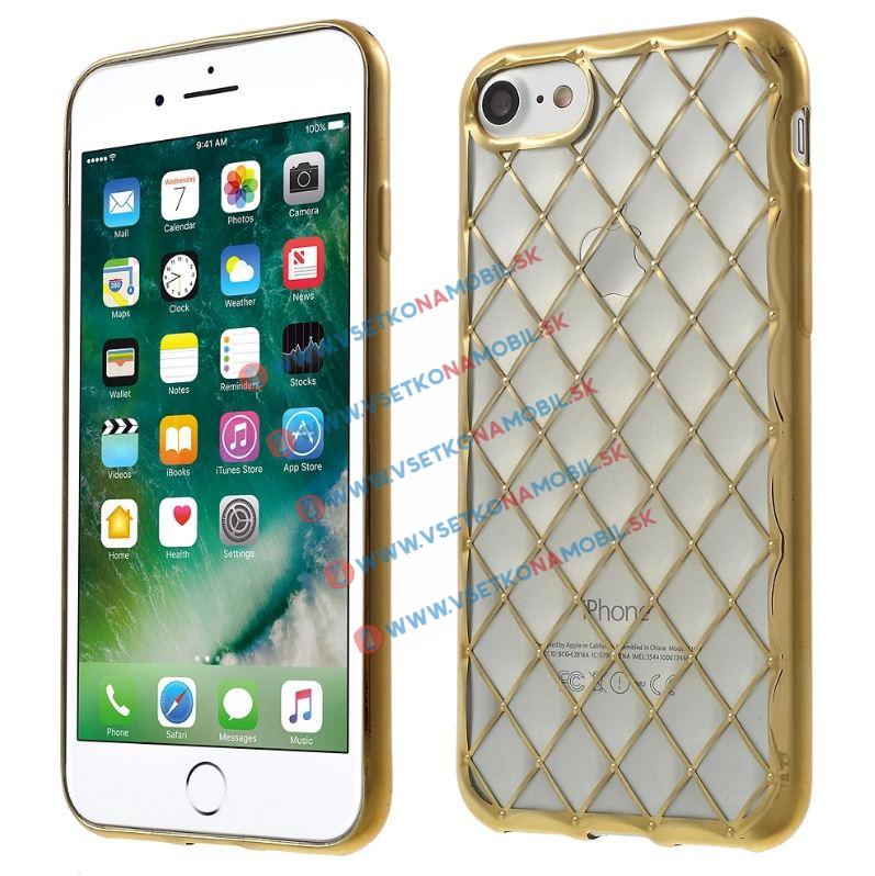 FORCELL Luxusný silikónový obal Apple iPhone 7 / iPhone 8 zlatý