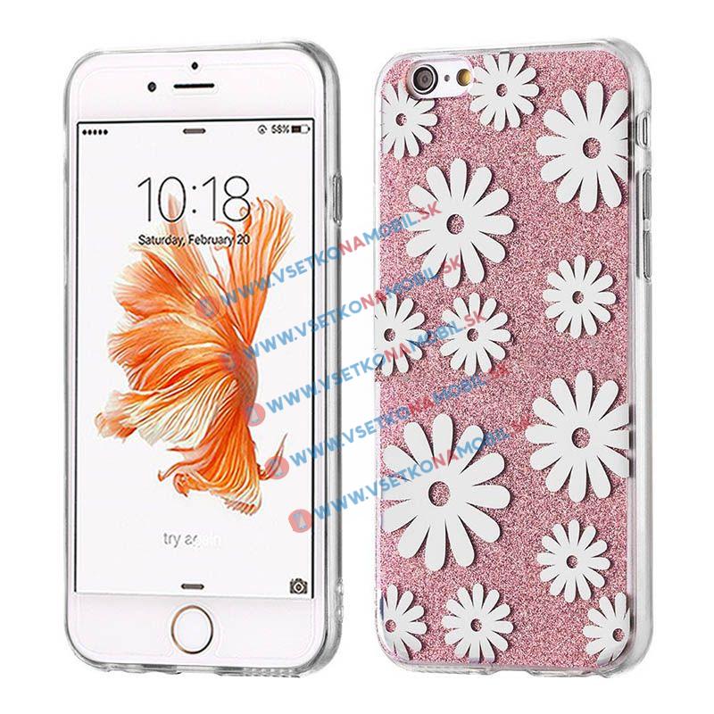 FORCELL SHINY FLOWERS Ochranný obal Apple iPhone 6 / 6S ružový