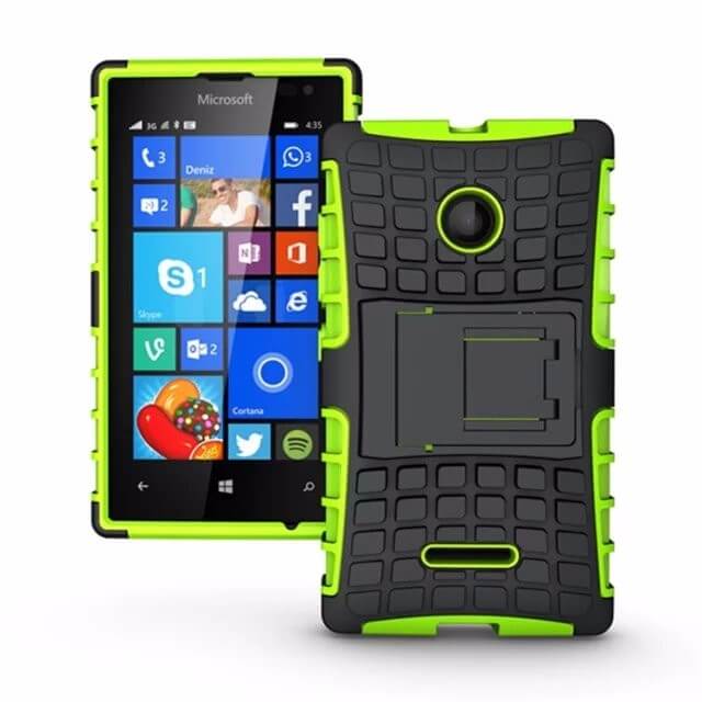 FORCELL STAND Extra odolný obal Lumia 435 zelený
