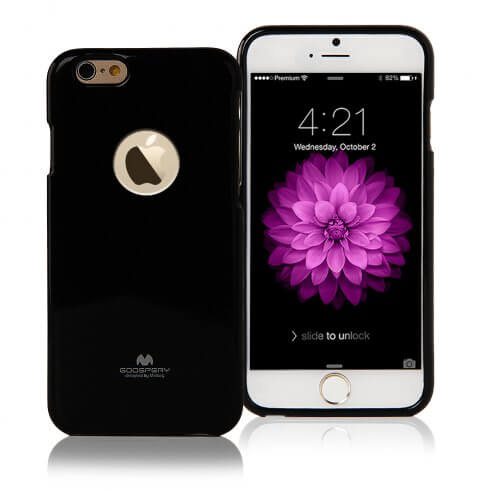 E-shop MERCURY JELLY gumený obal Apple iPhone 6 / 6S čierny