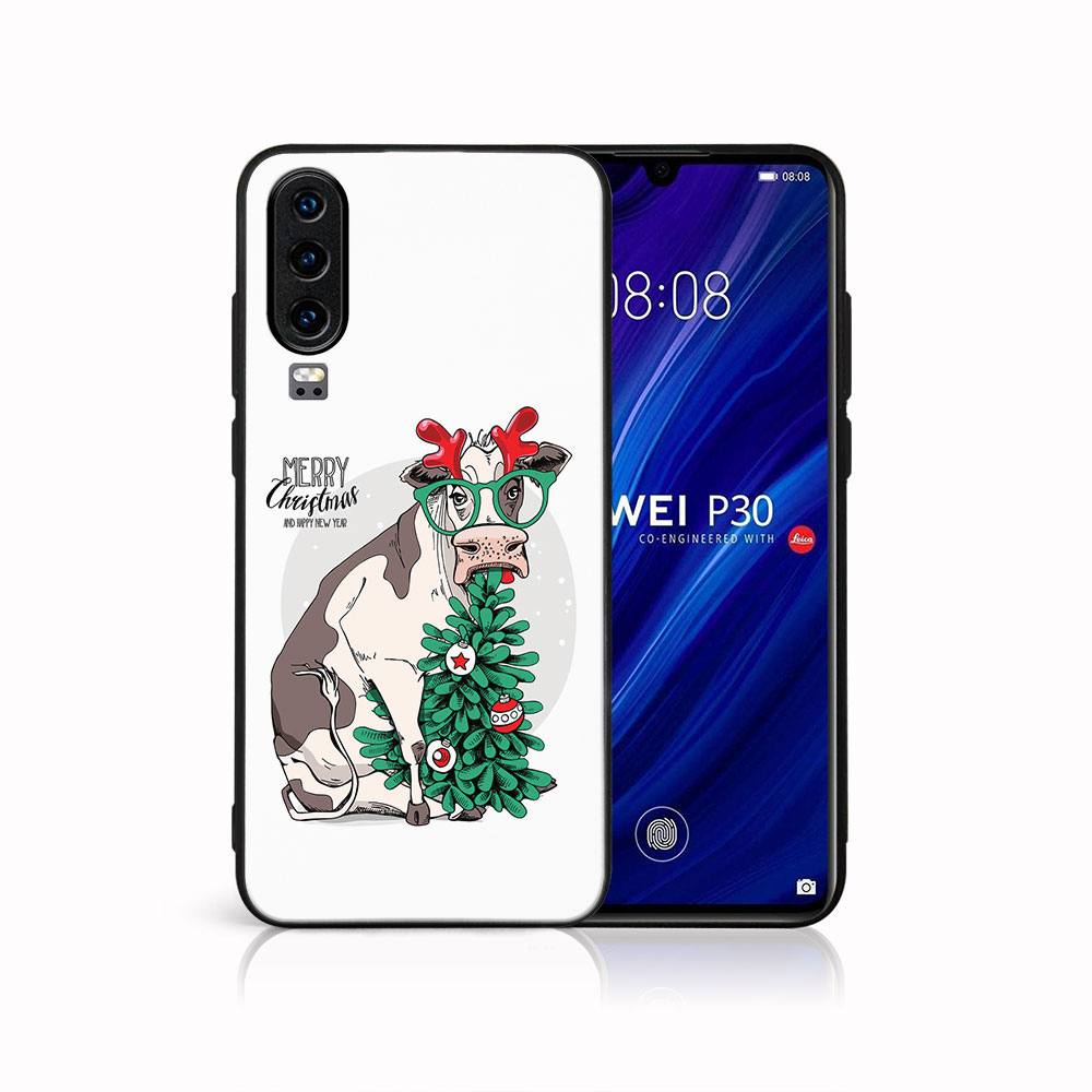 E-shop MY ART Obal s vianočným dizajnom Huawei P30 MERRY CHRISTMAS (074)