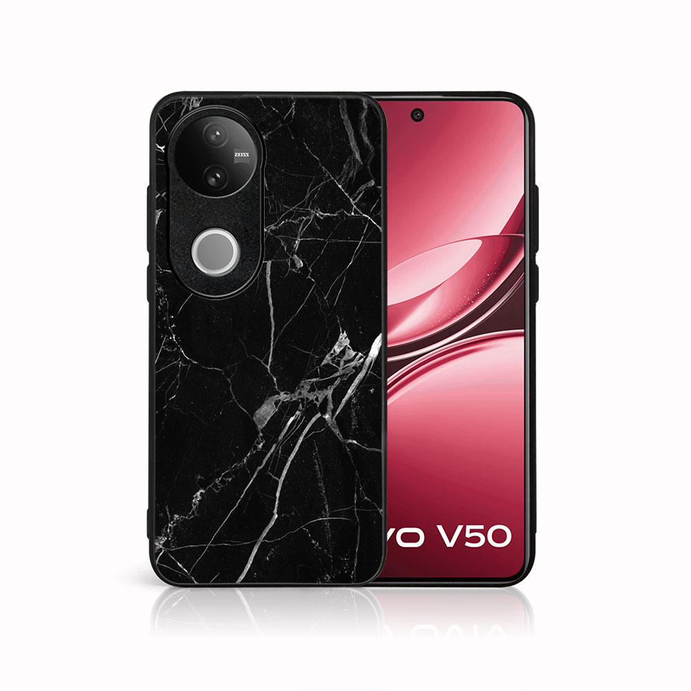 E-shop MY ART Ochranný kryt pre Vivo V50 5G BLACK MARBLE (142)