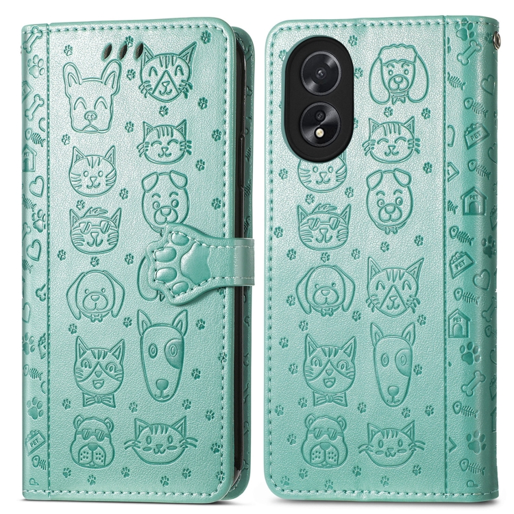 E-shop ART ANIMALS Peňaženkový obal pre Oppo A38 zelený