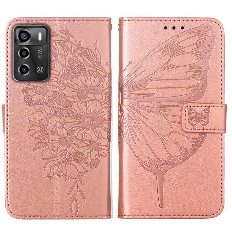 E-shop ART BUTTERFLY Peňaženkový kryt ZTE Blade A72 (nevhodné pre verziu A7040) ružový