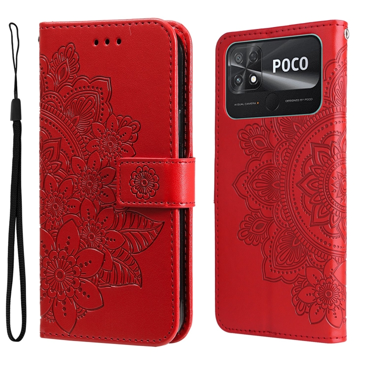E-shop ART MANDALA Peňaženkové puzdro Xiaomi Poco C40 červené