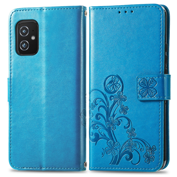 FORCELL ART Peňaženkový kryt Asus Zenfone 8 (ZS590KS) FLOWERS modrý