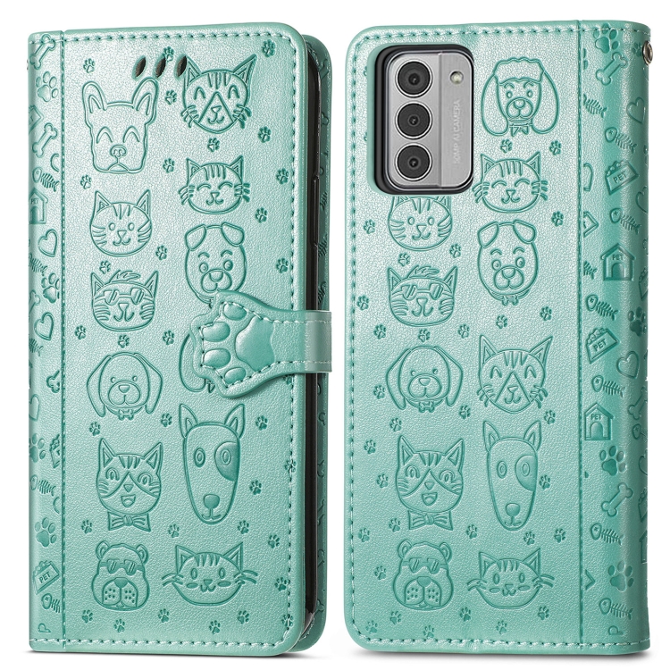 E-shop ART Peňaženkový kryt Nokia G42 5G ANIMALS zelený