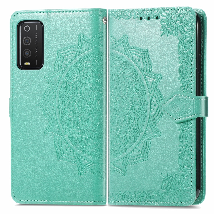 E-shop ART Peňaženkový kryt TCL 205 ORNAMENT zelený
