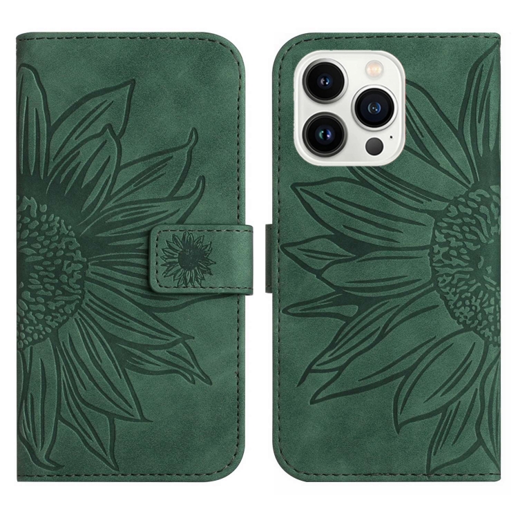 E-shop ART SUNFLOWER Peňaženkové puzdro s remienkom Apple iPhone 15 Pro Max zelené