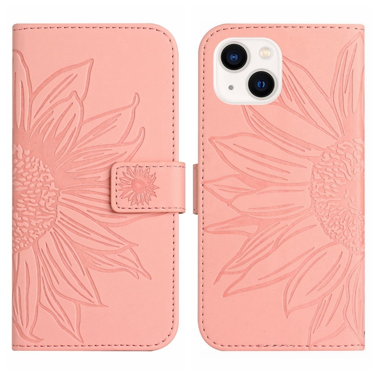 E-shop ART SUNFLOWER Peňaženkové puzdro s remienkom Apple iPhone 15 ružové