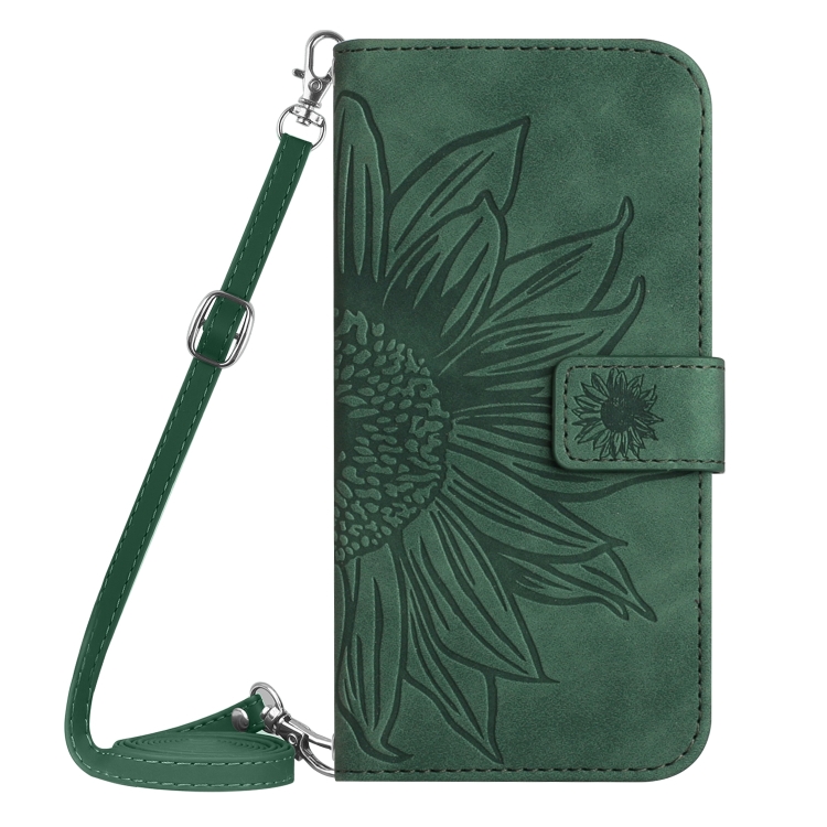 E-shop ART SUNFLOWER Peňaženkové puzdro s remienkom Motorola Moto G53 5G zelené