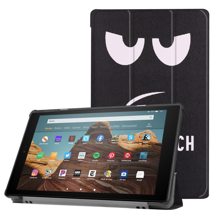 E-shop ART Zaklápací obal Amazon Kindle Fire HD 10 2019 / 2017 (9. generácia / 7. generácia) DON´T TOUCH ME