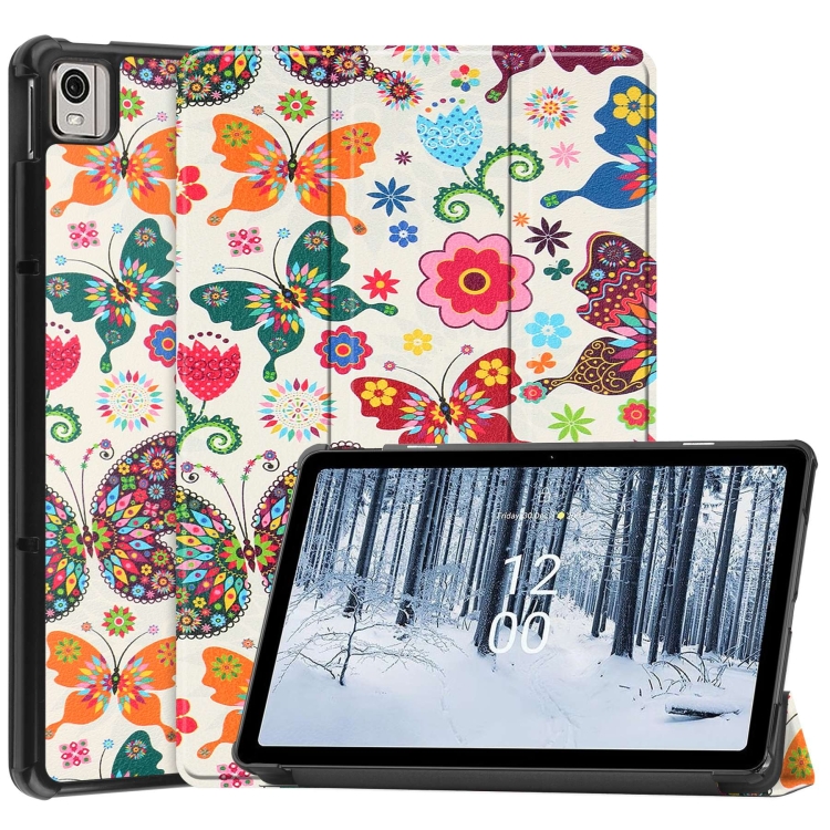 E-shop ART Zaklápací obal Nokia T21 BUTTERFLIES