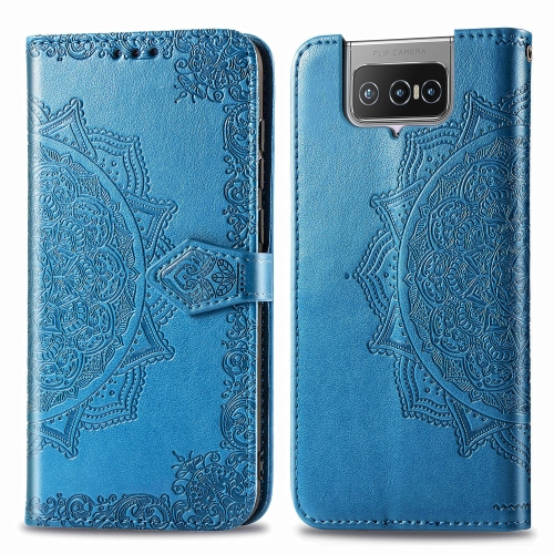 FORCELL ART Peňaženkový kryt Asus Zenfone 7 (ZS670KS) ORNAMENT modrý