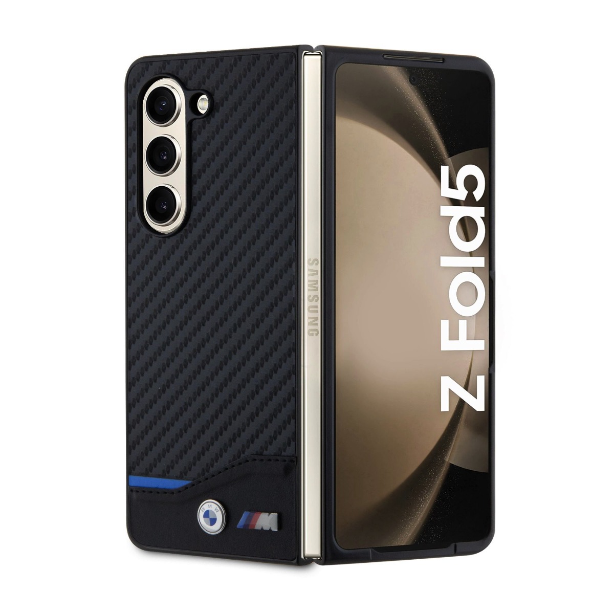 E-shop BMW PU CARBON Zadný kryt pre Samsung Galaxy Z Fold5 5G čierny