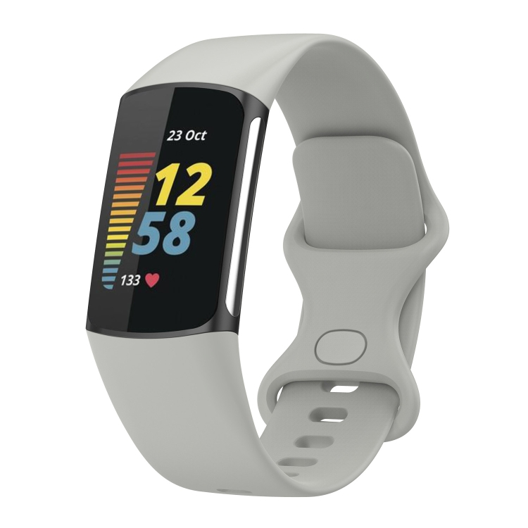 E-shop BUTTERFLY Silikónový remienok pre Fitbit Charge 5 šedý