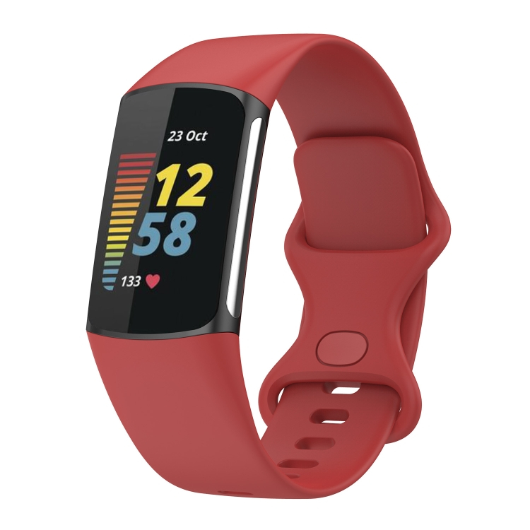 E-shop BUTTERFLY Silikónový remienok pre Fitbit Charge 5 červený