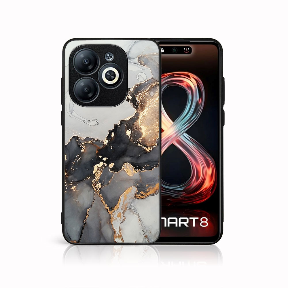 E-shop MY ART Ochranný kryt pre Infinix Smart 8 GREY MARBLE (140)