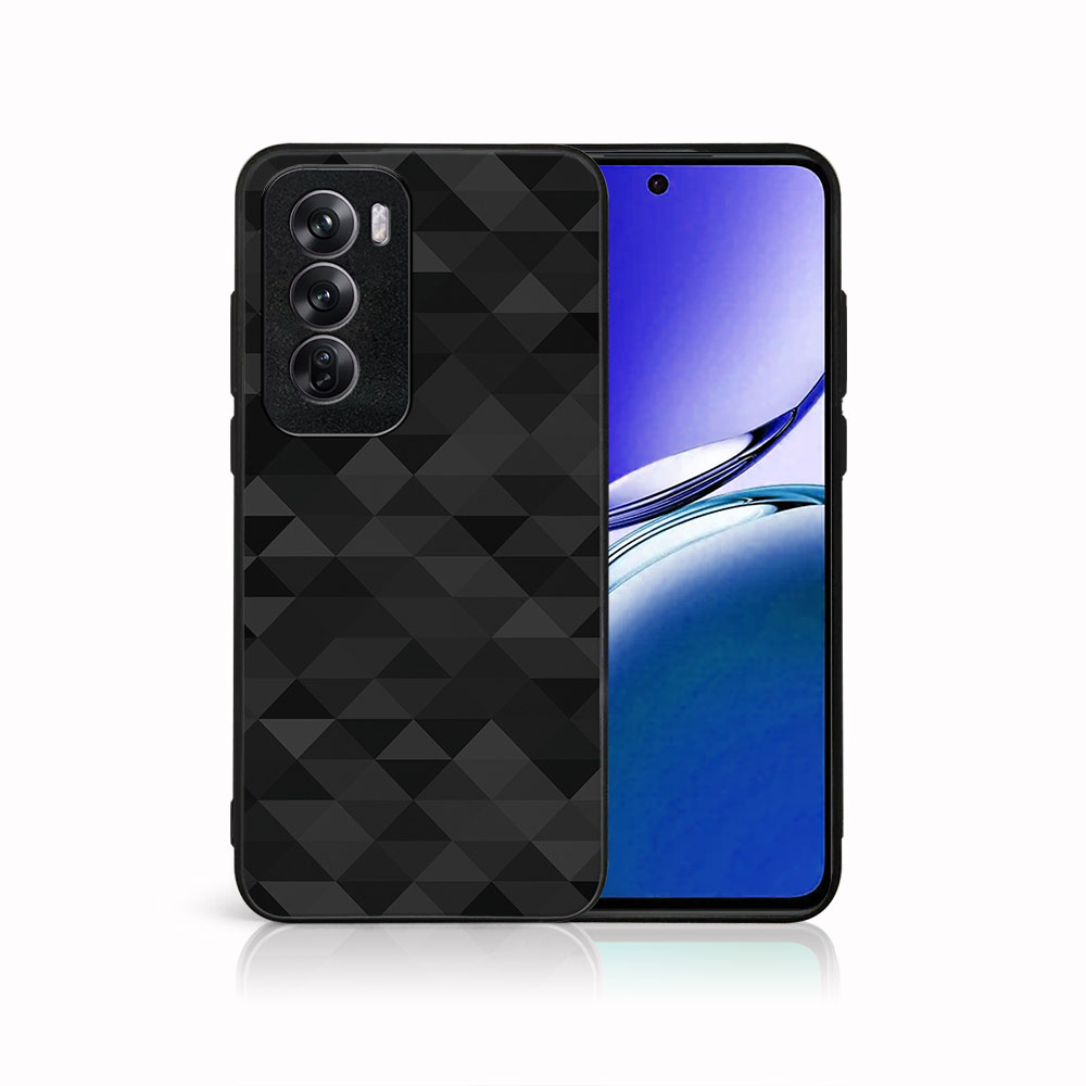 E-shop MY ART Ochranný kryt pre Oppo Reno12 Pro 5G BLACK TRIANGLES (232)