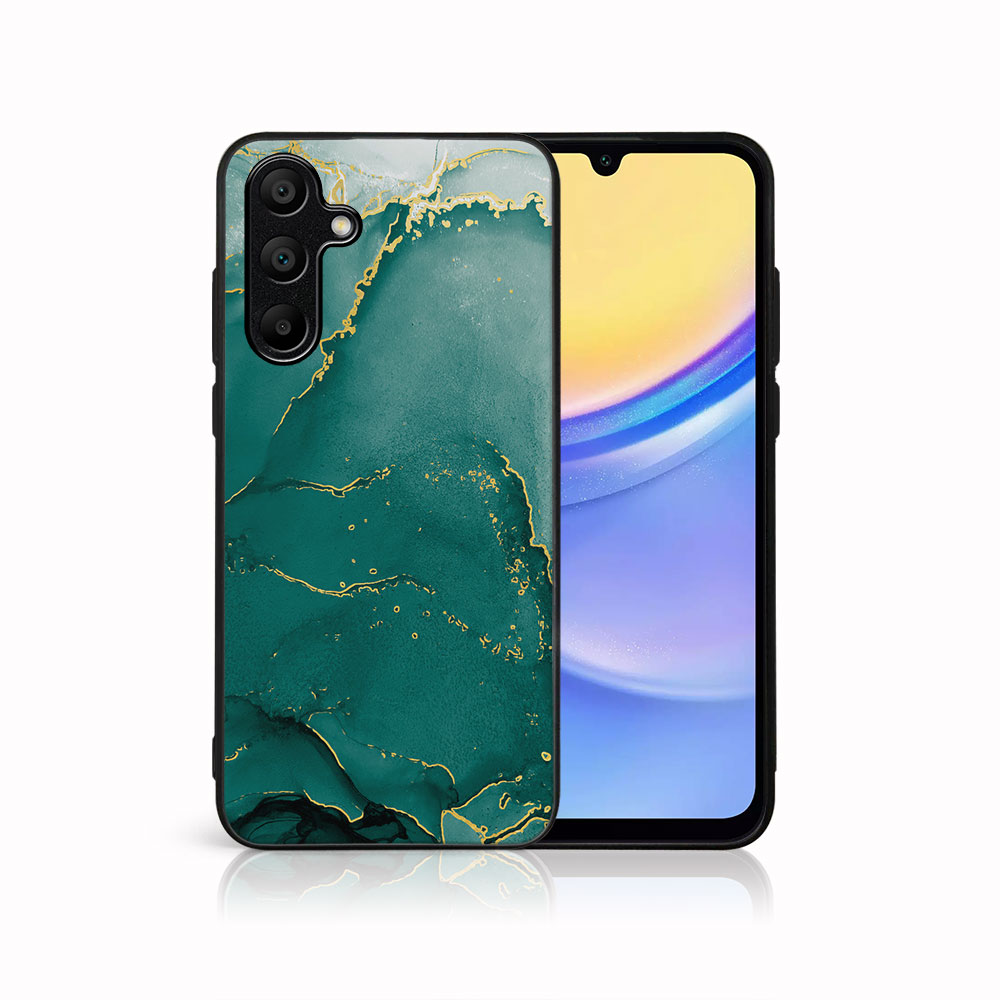E-shop MY ART Ochranný kryt pre Samsung Galaxy A15 GREEN MARBLE (145)