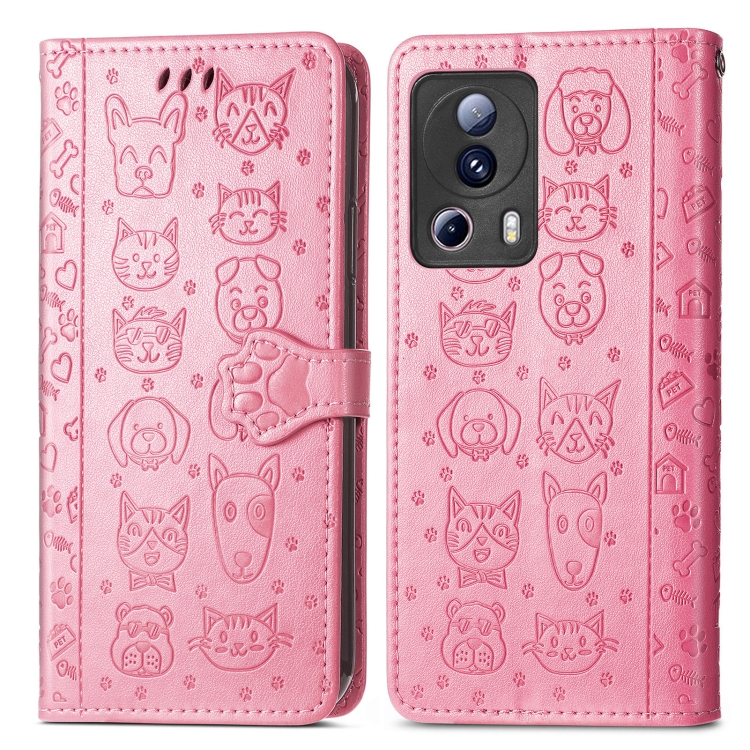 E-shop CUTE CAT Peňaženkový kryt Xiaomi 13 Lite ružový