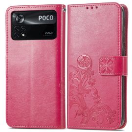 ART Peňaženkový kryt Xiaomi Poco X4 Pro 5G FLOWERS tmavoružový