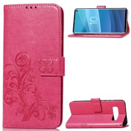 ART Peňaženkový obal Samsung Galaxy S10 FLOWER ružový
