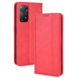 BUSINESS Peňaženkový kryt pre Xiaomi Redmi Note 11 Pro 5G / Note 11 Pro červený