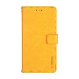 IDEWEI Peňaženkový kryt HTC Desire 20 Pro žltý