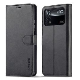 IMEEKE Peňaženkový kryt Xiaomi Poco M4 Pro čierny