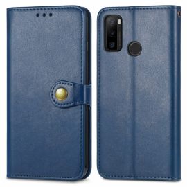 LEATHER BUCKLE Peňaženkový obal Ulefone Note 10 modrý