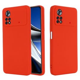 RUBBER Gumený kryt Xiaomi Poco X4 Pro 5G červený